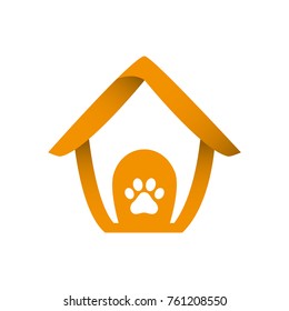 happy smile dog house logo