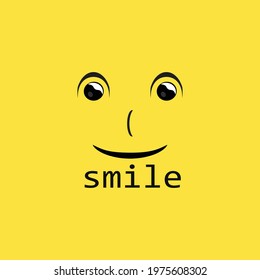 Happy Smile doodle, character vector