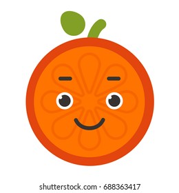 Happy Smile Emoji Smiley Orange Fruit Stock Vector (Royalty Free ...