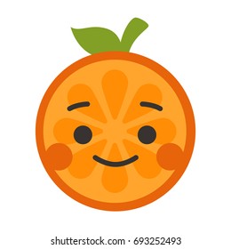 Happy Smile Emoji Smiley Orange Fruit Stock Vector (Royalty Free ...