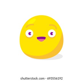 Happy Smile of Emoticon. Smile icon. Yellow Emoji. Isolated Illustration on White Background