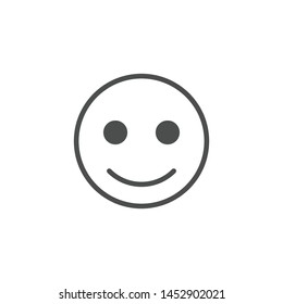 Happy smile face emoticon vector isolated on white background. Smile emoji symbol modern simple vector icon for website or mobile app