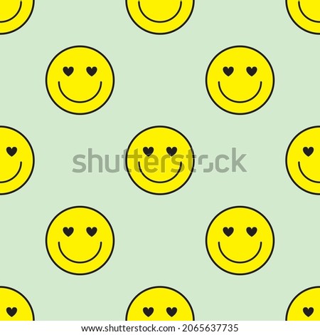 Happy Smile Face Fun Funky 90s Y2K Phone Case Stationary Fashion Textile Seamless Pattern
