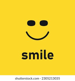 happy smile face on yellow background.
world smile, be happy, emoji day.