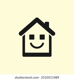 happy smile house logo design