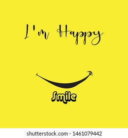 i'm happy, Smile icon Logo Vector Template Design