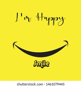 i'm happy, Smile icon Logo Vector Template Design
