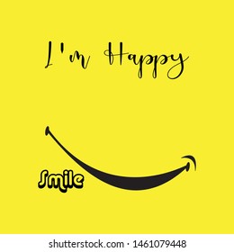 i'm happy, Smile icon Logo Vector Template Design