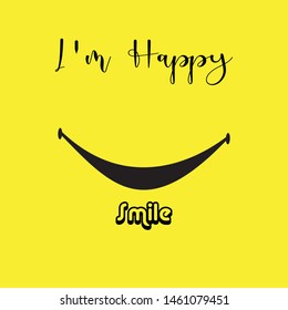 i'm happy, Smile icon Logo Vector Template Design