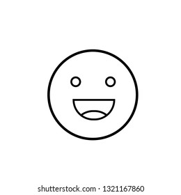 Happy smile icon vector
