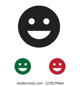 Happy Smile icon vector. Face, emotion symbol. 