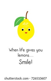 Happy Smile Lemon Stock Vector (Royalty Free) 726510607 | Shutterstock