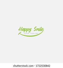 Happy Smile Logo Type Smiling Typography