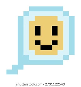 Happy Smile Speech Bubble Pixel