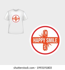 Happy smile t-shirt resources vector design