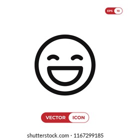 Happy smile vector icon