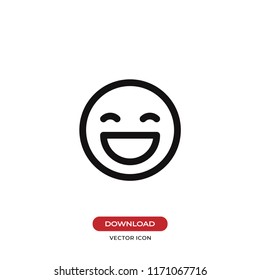 Happy smile vector icon