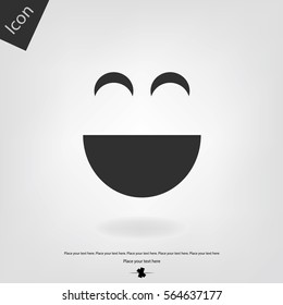 Happy smile vector icon