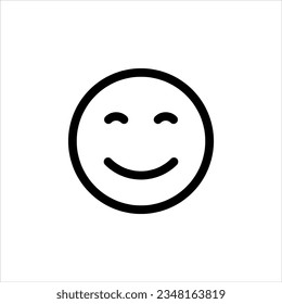 Icono de vector de sonrisa feliz ilustración plana sobre fondo blanco..eps