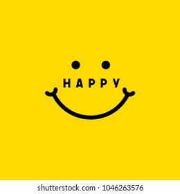 Happy Smile Vector Template Design