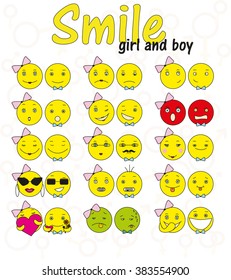 The happy smiles boy and girl