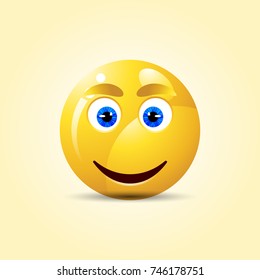 Happy Smiley Blue Eyes Smile Emoticon Stock Vector Royalty Free Shutterstock