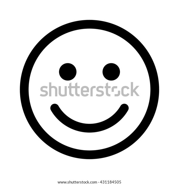 快乐笑脸表情符号 表情符号线艺术矢量图标的应用程序和网站库存矢量图 免版税