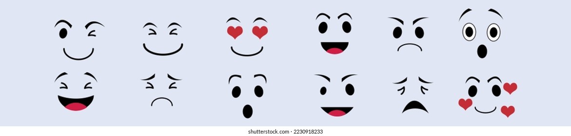 Happy smiley face or emoticon line art icon for apps and websites