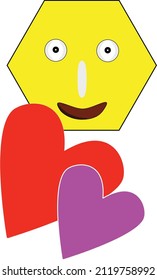 happy smiley face with heart