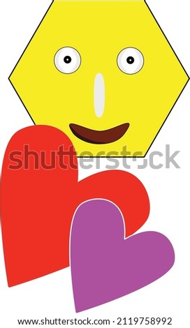 happy smiley face with heart