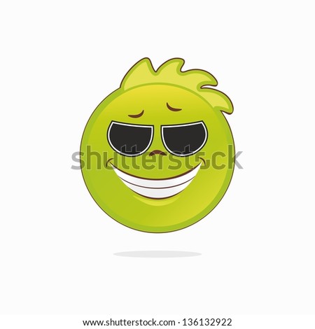 Happy smiley in glasses.
