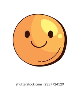 happy smiley retro icon isolated