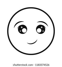 happy smiley thin line emoticon face