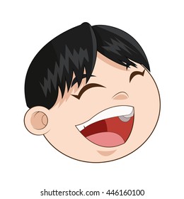 happy smiling boy icon