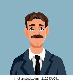 
Happy Smiling Businessman Vector Cartoon Avatar Portrait. Office worker character smiling having great positive attitude
