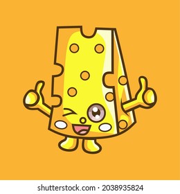 Happy smiling cheese Vector icon