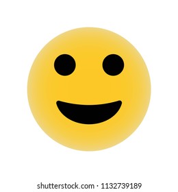 Happy smiling emoji vector icon. Simple element illustration. Happy smiling emoji symbol design. Can be used for web and mobile.