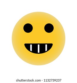 Happy smiling emoji vector icon. Simple element illustration. Happy smiling emoji symbol design. Can be used for web and mobile.