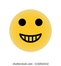 Happy smiling emoticon square face icon vector icon. Simple element illustration. Happy smiling emoticon square face symbol design. Can be used for web and mobile.