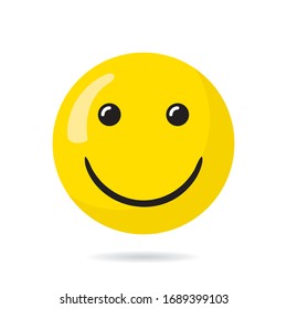 Happy Smiling Face Simple Shadows Highlights Stock Vector (Royalty Free ...