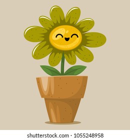 happy smiling flower