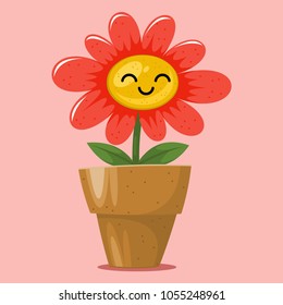 happy smiling flower