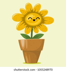 happy smiling flower