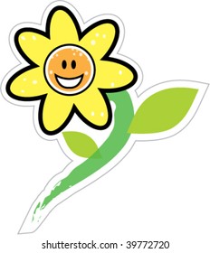Happy smiling flower