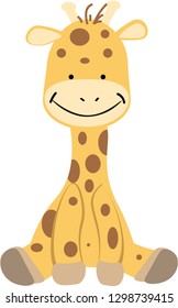 Happy smiling giraffe baby 