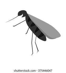 Happy smiling mosquito vector isolated