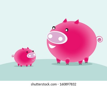 Happy Smiling Pig