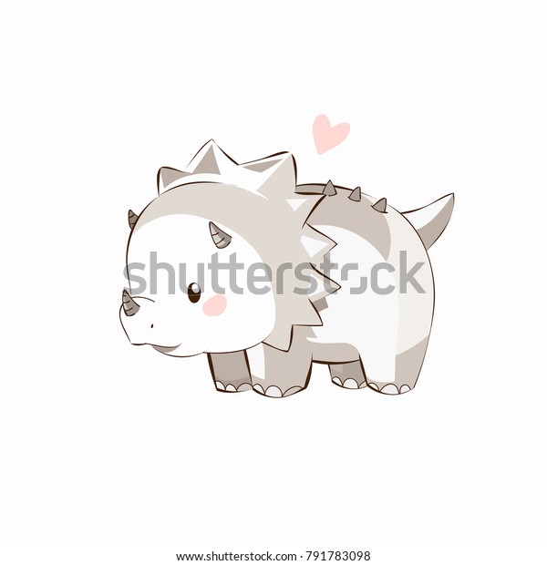 Happy Smiling Pretty Dinosaur Pink Heart Stock Vector (Royalty Free ...