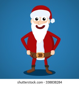 Happy smiling Santa. Vector Illustration