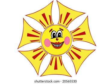 The happy smiling sun